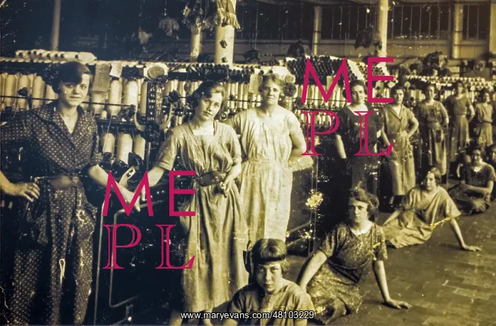 : Female workers posing in spinning mill : Female workers posing in spinning mill