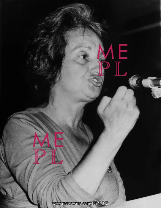 : Feminist author Betty Friedan speaking at ? : Feminist author Betty Friedan speaking at ?