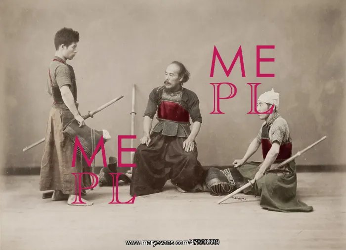  : Fencing practice, kendo, Japan