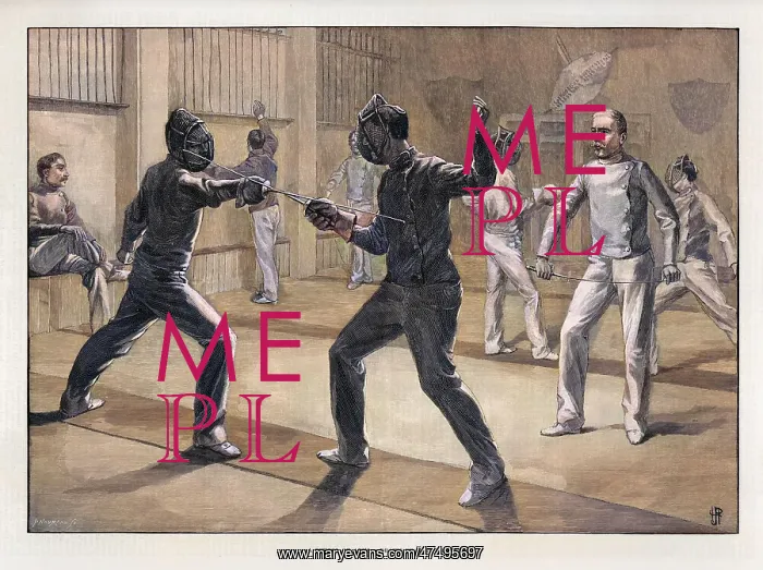 : FENCING SCHOOL 1890 : FENCING SCHOOL 1890