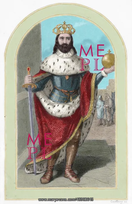 : Ferdinand III of Castile (ca.1198-1252). Colored engraving : Ferdinand III of Castile (ca.1198-1252). Colored engraving