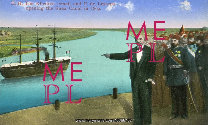 : Ferdinand de Leseps and the Khedive of Egypt open Suez Canal : Ferdinand de Leseps and the Khedive of Egypt open Suez Canal