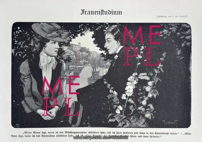 : Ferdinand von Reznicek Frauenstudium, 1899 : Ferdinand von Reznicek Frauenstudium, 1899