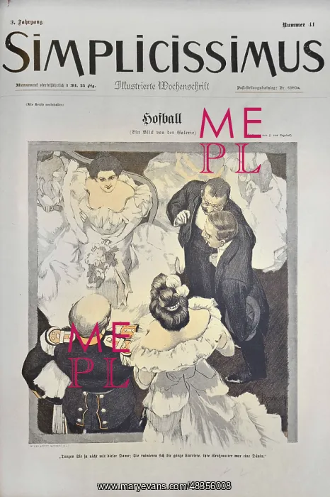 : Ferdinand von Reznicek Hofball, Ein Blick von der Galerie : Ferdinand von Reznicek Hofball, Ein Blick von der Galerie