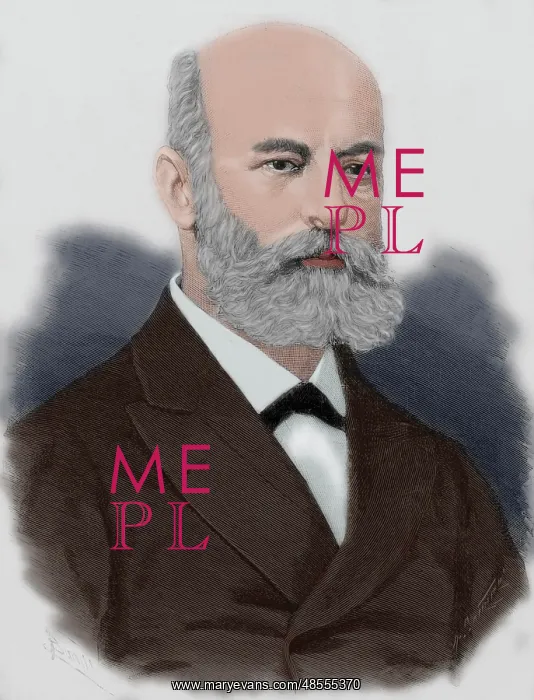  : Ferm?=?n de Lasala Collado (1832-1917). Portrait. Colored en