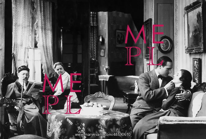 : Fern Andra in a silent film : Fern Andra in a silent film