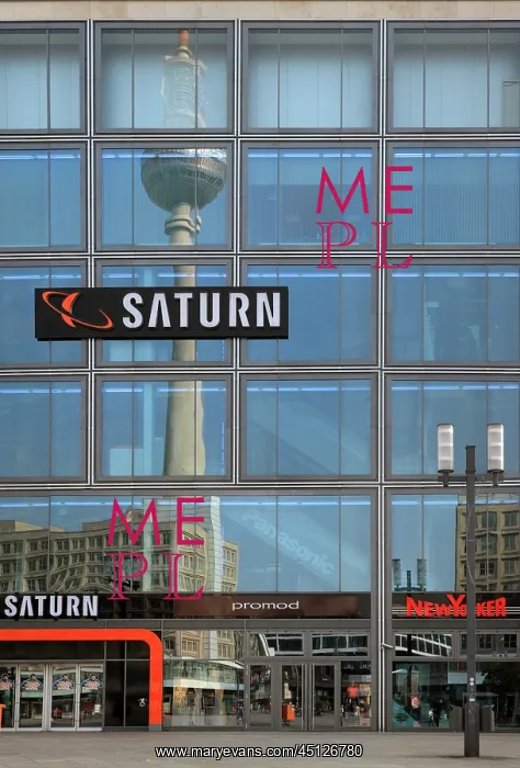 : Fernsehturm or TV Tower and Alexanderplatz, Berlin, Germany : Fernsehturm or TV Tower and Alexanderplatz, Berlin, Germany