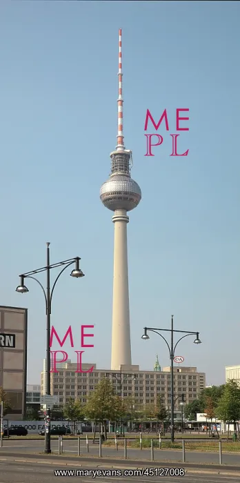 : Fernsehturm or TV Tower and Alexanderplatz, Berlin, Germany : Fernsehturm or TV Tower and Alexanderplatz, Berlin, Germany
