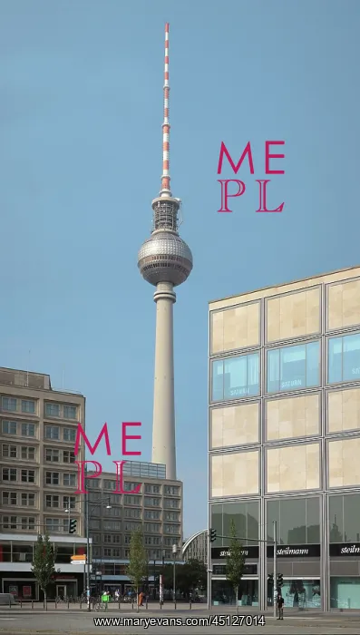 : Fernsehturm or TV Tower and Alexanderplatz, Berlin, Germany : Fernsehturm or TV Tower and Alexanderplatz, Berlin, Germany