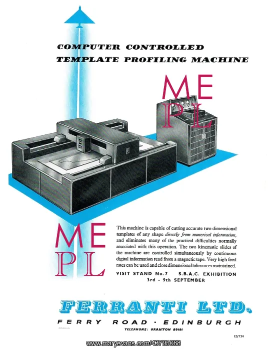 : Ferranti Computer Controlled Template Profiling Machines : Ferranti Computer Controlled Template Profiling Machines