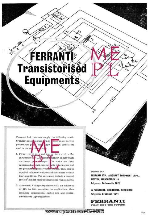 : Ferranti Flight Control Systems & Transistorised Equipment : Ferranti Flight Control Systems & Transistorised Equipment