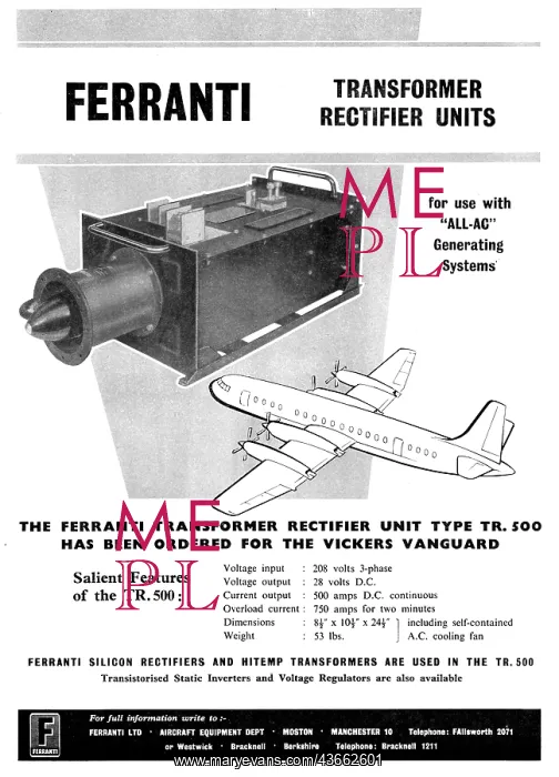 : Ferranti Transformer Rectifier Units. TRU : Ferranti Transformer Rectifier Units. TRU