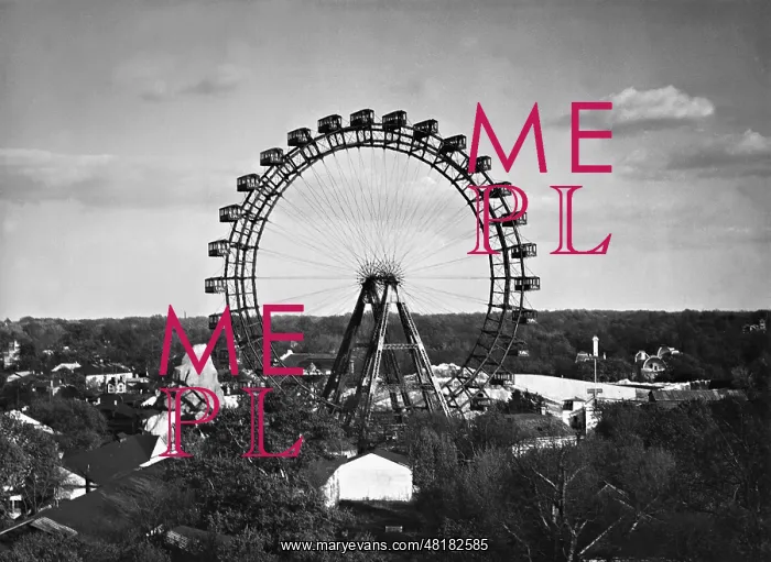 : Ferris wheel in the Prater in Vienna, 1938 : Ferris wheel in the Prater in Vienna, 1938