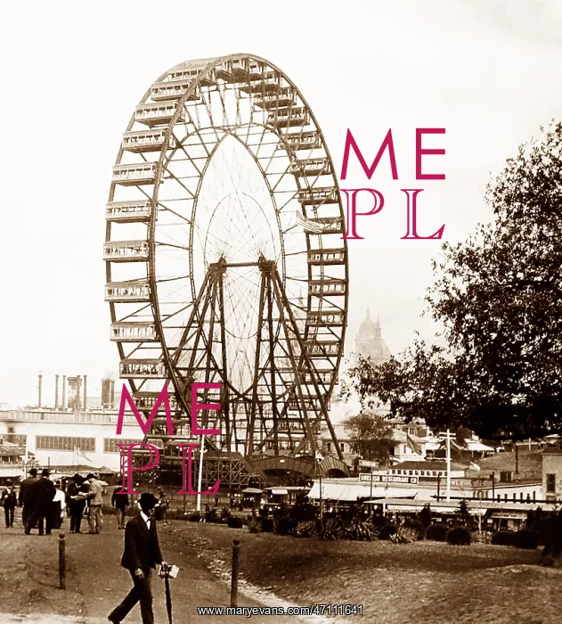 : Ferris Wheel and Swedish Restaurant - St. Louis World's Fair : Ferris Wheel and Swedish Restaurant - St. Louis World's Fair