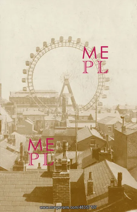 : A ferris wheel viewed across the rooftops : A ferris wheel viewed across the rooftops