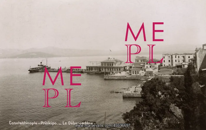 : The Ferry Port at Prinkipo - Constantinople, Turkey : The Ferry Port at Prinkipo - Constantinople, Turkey
