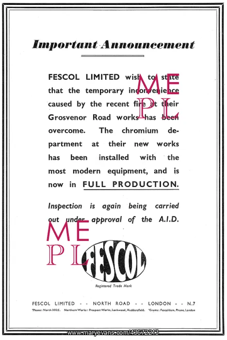  : Fescol. Chromium Treatment