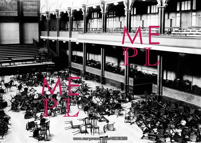 : The Festhalle in Karlsruhe after a brawl at : The Festhalle in Karlsruhe after a brawl at