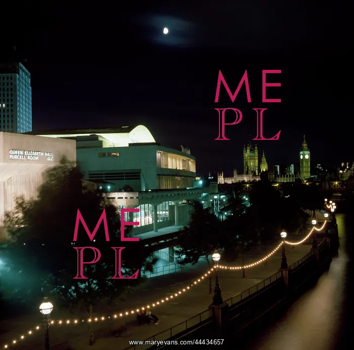 : The Festival Hall and Westminster at night : The Festival Hall and Westminster at night