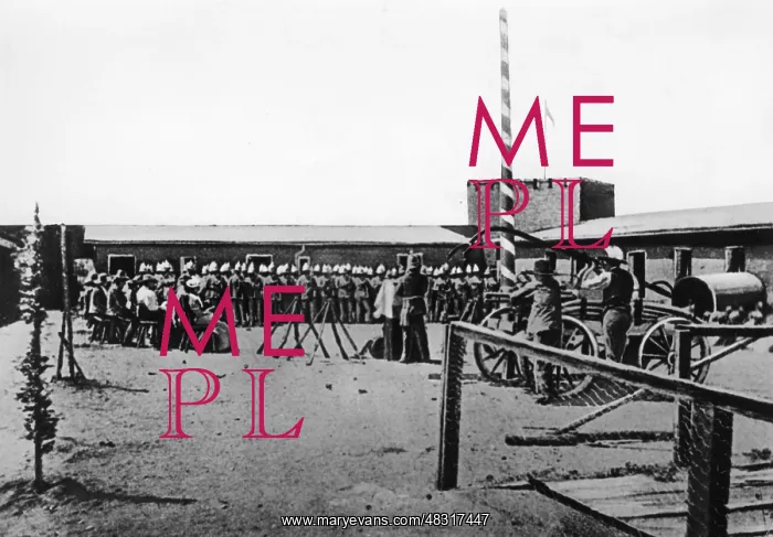 : Festive service in the barracks yard in Windhoek, 1894 : Festive service in the barracks yard in Windhoek, 1894