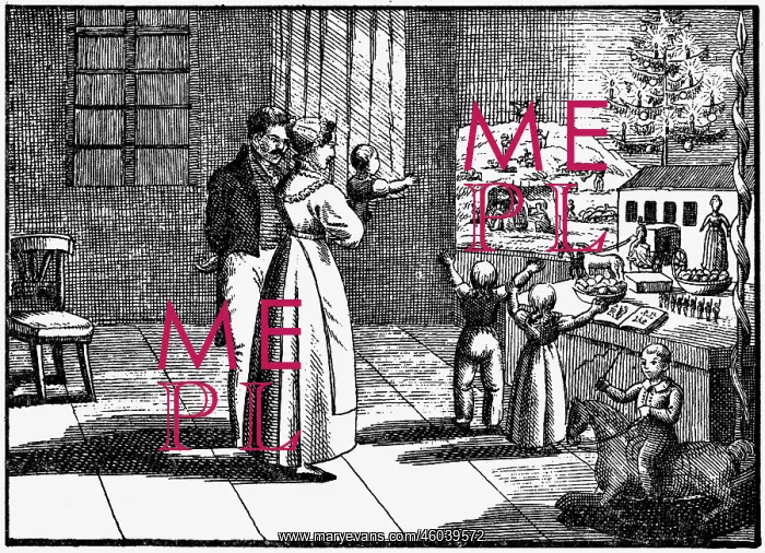 : festivities, christmas celebration, copper engraving : festivities, christmas celebration, copper engraving