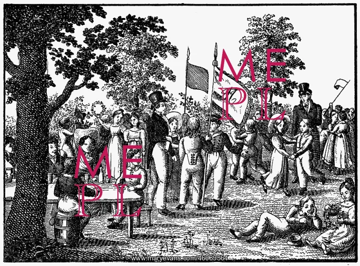 : festivities, May celebration, copper engraving : festivities, May celebration, copper engraving