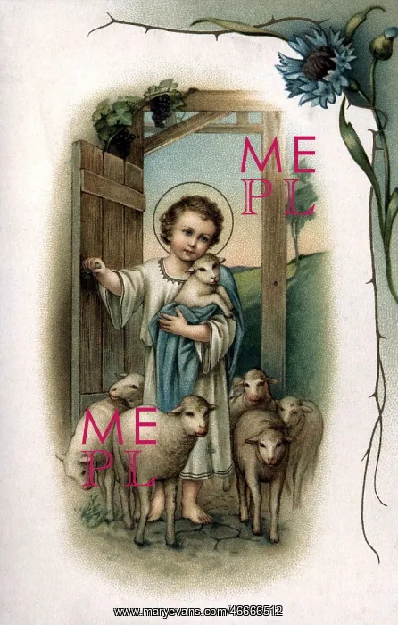  : festivity, Easter, Christ Child with lamb and