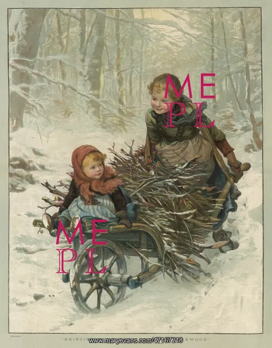 : FETCHING FIREWOOD 1886 : FETCHING FIREWOOD 1886