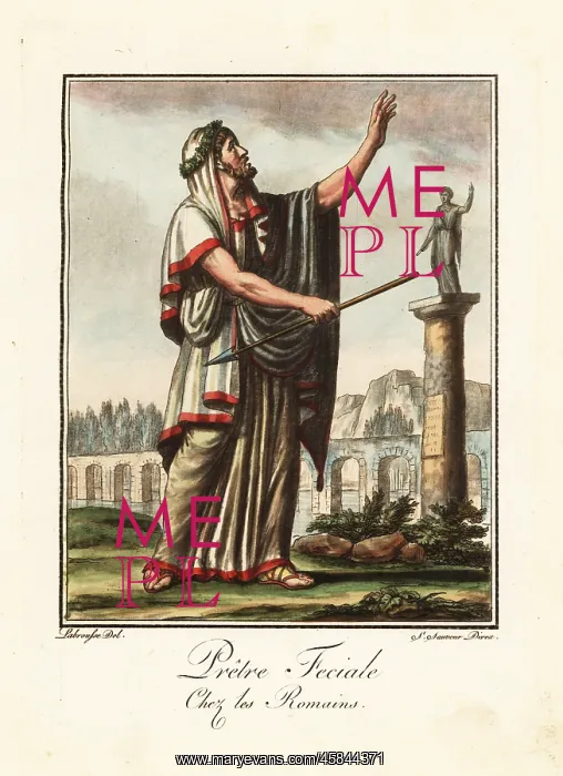 : Fetial priest or fetialis, ancient Rome : Fetial priest or fetialis, ancient Rome