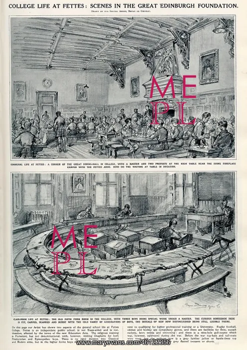 : Fettes College, the dining hall by Bryan de Grineau : Fettes College, the dining hall by Bryan de Grineau