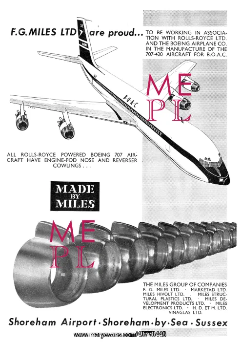 : F.G Miles Aircraft Components : F.G Miles Aircraft Components