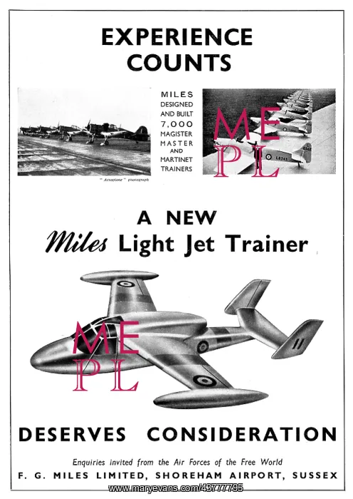 : F.G.Miles Light Jet Trainer Proposal (Student) : F.G.Miles Light Jet Trainer Proposal (Student)