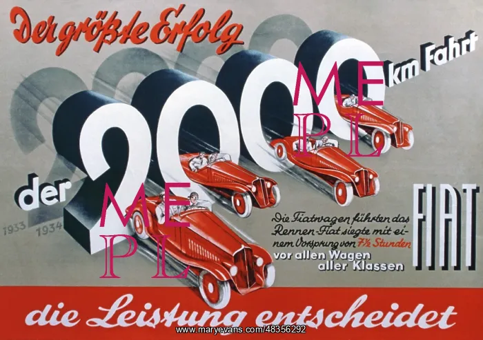 : Fiat advertisement, 1935 : Fiat advertisement, 1935