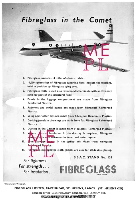 : Fibreglass Aircraft Components 1953 : Fibreglass Aircraft Components 1953