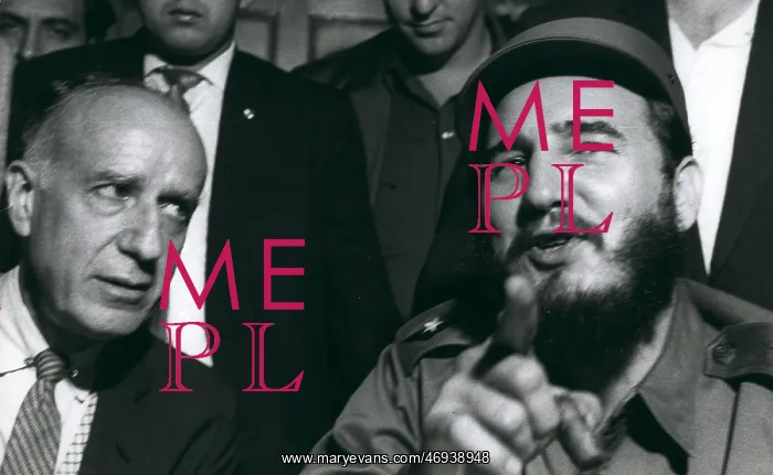 : Fidel Castro and Herbert Mathews, Cuba : Fidel Castro and Herbert Mathews, Cuba