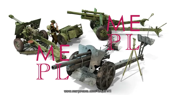 : Field howitzers used during World War II; the : Field howitzers used during World War II; the