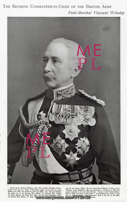 : Field Marshal Garnet Joseph Wolseley, 1st Viscount Wolseley : Field Marshal Garnet Joseph Wolseley, 1st Viscount Wolseley