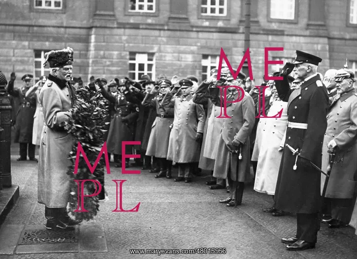 : Field Marshal von Mackensen with wreath in Berlin : Field Marshal von Mackensen with wreath in Berlin
