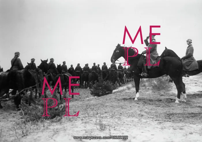 : Field parade of the 1st Cavalry Division on Eastern Front : Field parade of the 1st Cavalry Division on Eastern Front