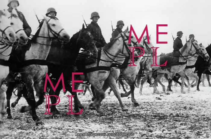 : Field parade of a German cavalry division - Eastern Front : Field parade of a German cavalry division - Eastern Front