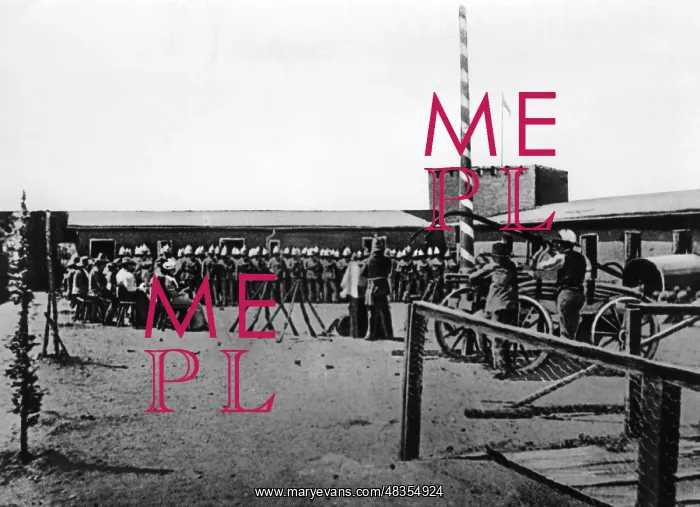 : Field service in the barracks yard, 1894 : Field service in the barracks yard, 1894