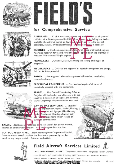 : Fields Aircraft Services - Aircraft : Fields Aircraft Services - Aircraft