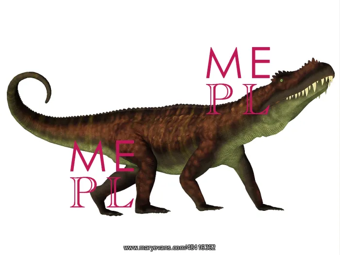 : A fierce Prestosuchus dinosaur, side view : A fierce Prestosuchus dinosaur, side view