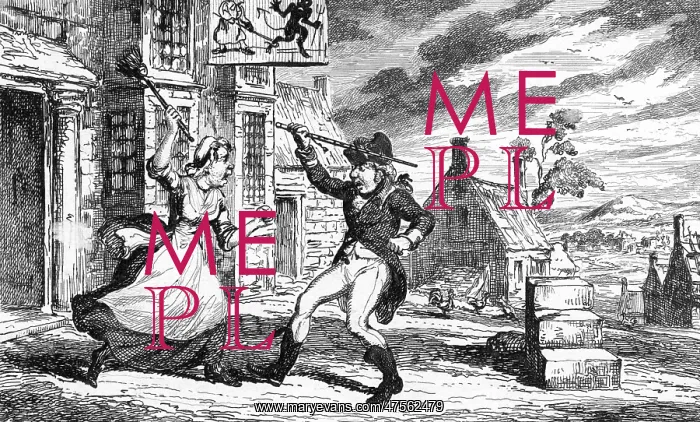 : Fight between a landlady and soldier : Fight between a landlady and soldier