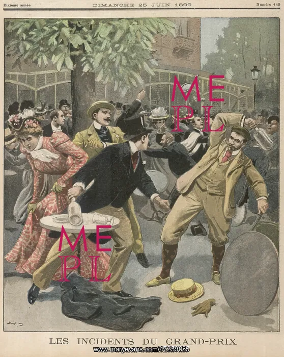  : FIGHT IN PARIS CAFE / 1899