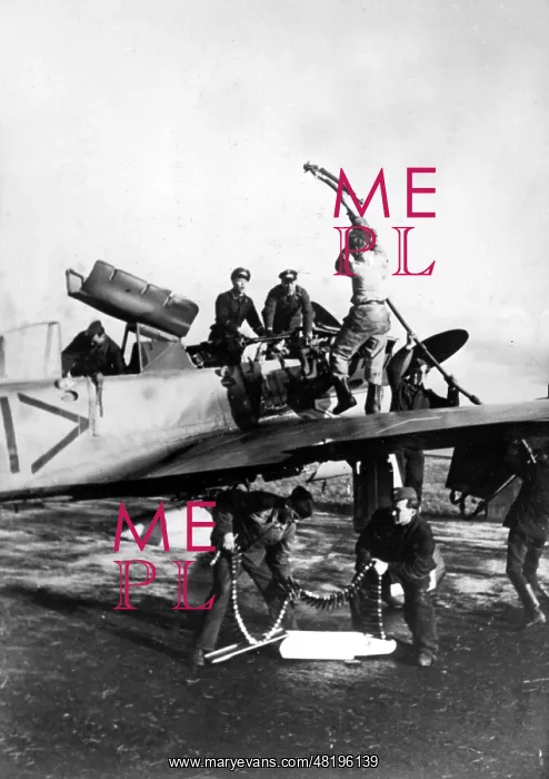 : A Fighter Plane is Being Prepared for an Operation, 1944 : A Fighter Plane is Being Prepared for an Operation, 1944
