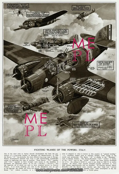 : Fighting planes of the powers of Italy, by G. H. Davis : Fighting planes of the powers of Italy, by G. H. Davis