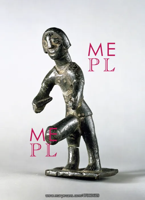 : Figure of an Iberian warrior in short tunic. Votive : Figure of an Iberian warrior in short tunic. Votive