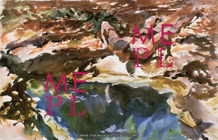  : Figure and Pool, by Singer Sargent