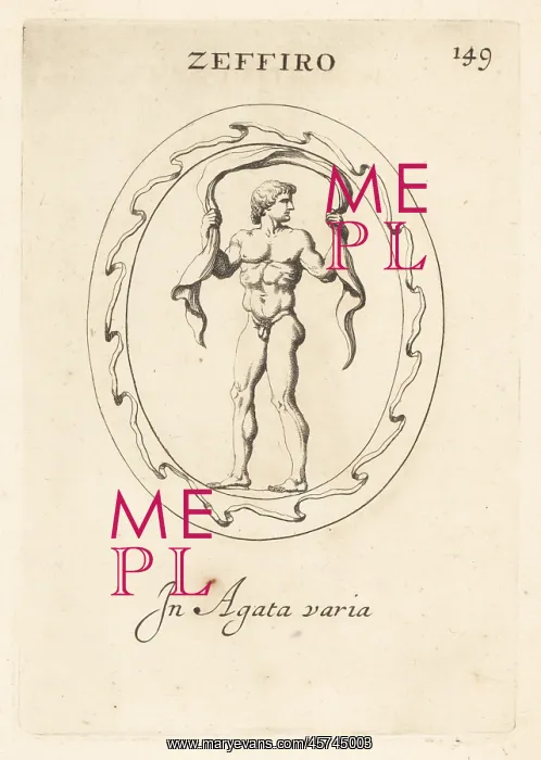 : Figure of Zephyrus, Greek god of the west wind : Figure of Zephyrus, Greek god of the west wind